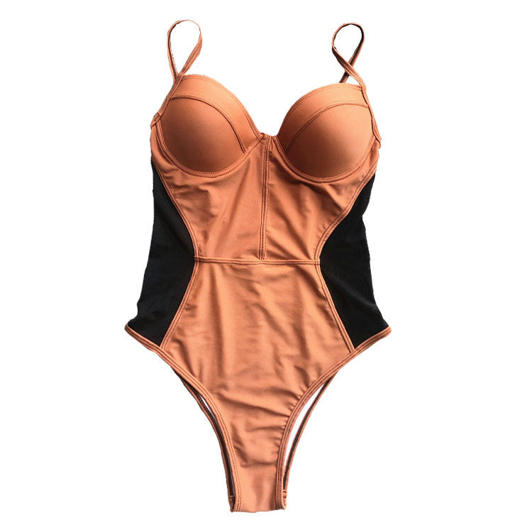 Push Up Mesh One-Piece Swimsuit