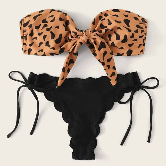 Women's Tube Leopard Bikini