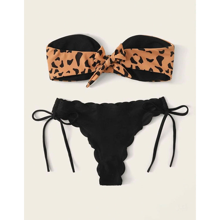 Women's Tube Leopard Bikini