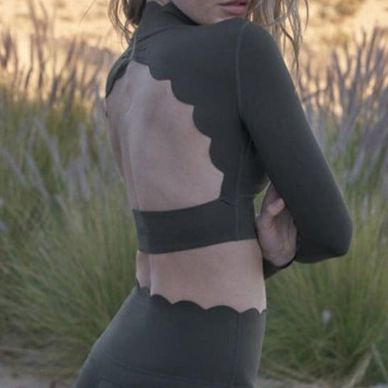 Yoga Open-Back Long Sleeve Crop