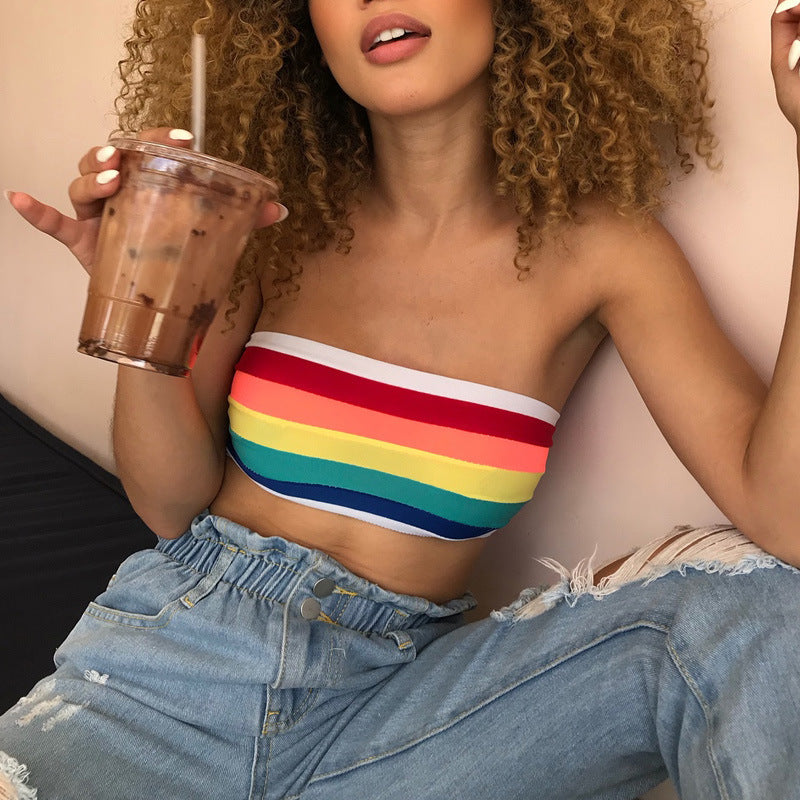 Rainbow Tube Top