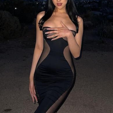 Alluring Mesh Cocktail Dress