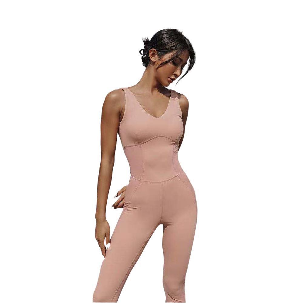 Breathable Sleeveless Crossed Back Yoga Suit