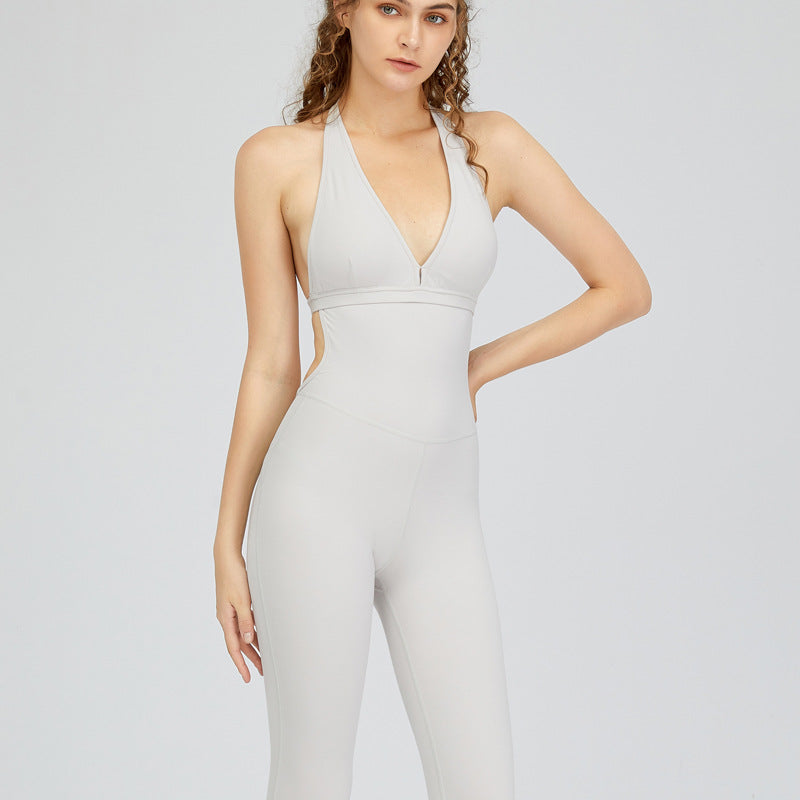 Firm Stretch Open Back Yoga Suit